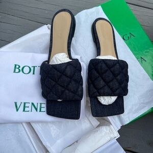 Bottega Veneta dark denim Quilted Women's Sandals